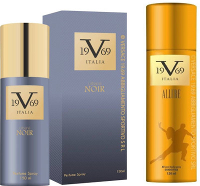 

V Italia Allure All Over Body Spray 150ml With Urbane Noir 150ml Perfume Body Spray - For Men & Women(300 ml, Pack of 2)