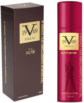 

V Italia Supreme All Over Body Spray 150ml With Urbane Noir 150ml Perfume Body Spray - For Men & Women(300 ml, Pack of 2)
