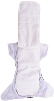 

Baby Shopiieee Cloth Diaper REUSABLE Nappy Organic Fabric Anti Bacterial Washable Adjustable WaterProof Covered Pant Diapers With 1 Microfiber Insert Pad - Denim Print - XL