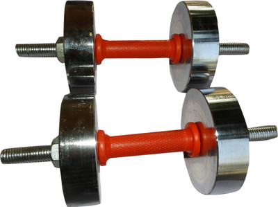 

Royal 3 kg 4 Silver Plates with 14 inch 2 pc ROD Adjustable Dumbbell(12 kg)