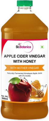 

St.Botanica Apple Cider Vinegar With Honey With With Mother Vinegar, Raw & Unfiltered Apple Cider Vinegar(500 ml, Citrus Flavored)
