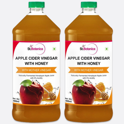 

St.Botanica Vinegar With Honey - With Mother Apple Cider Vinegar(2x500 ml, Citrus Flavored)