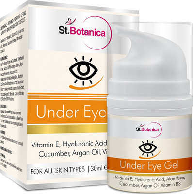 

St.Botanica Under Eye Gel (With Vitamin E, B3, Hyaluronic, Aloe Vera, Cucumber, Argan Oil)(30 ml)
