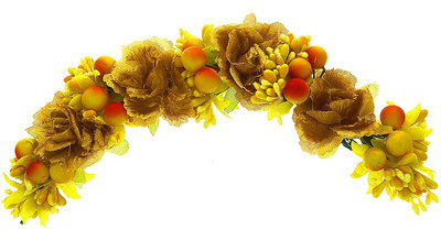 

Anuradha Art Jewellery Brooch Pin Hair Pin(Yellow)