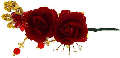 

Anuradha Art Jewellery Brooch Pin Hair Pin(Red)