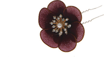 

Anuradha Art Jewellery Brooch Pin Hair Pin(Red)