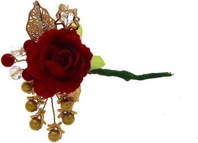 

Anuradha Art Jewellery Brooch Pin Hair Pin(Red)