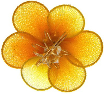 

Anuradha Art Jewellery Brooch Pin Hair Pin(Yellow)