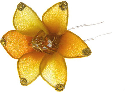 

Anuradha Art Jewellery Brooch Pin Hair Pin(Yellow)