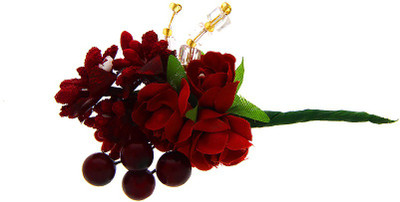 

Anuradha Art Jewellery Brooch Pin Hair Pin(Red)