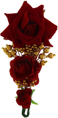 

Anuradha Art Jewellery Brooch Pin Hair Pin(Red)