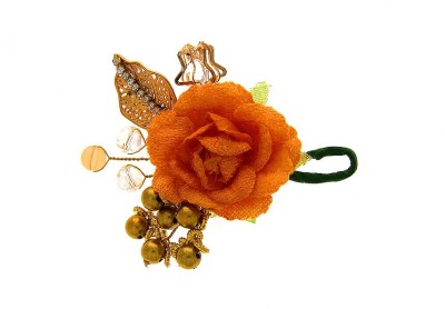 

Anuradha Art Jewellery Brooch Pin Hair Pin(Orange)