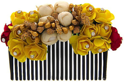 

Anuradha Art Jewellery Brooch Pin Hair Pin(Yellow)
