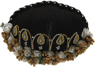 Anuradha Art Jewellery Brooch Pin Hair Pin(White)