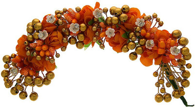 

Anuradha Art Jewellery Brooch Pin Hair Pin(Orange)
