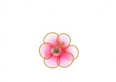 Anuradha Art Jewellery Brooch Pin Hair Pin(Pink)