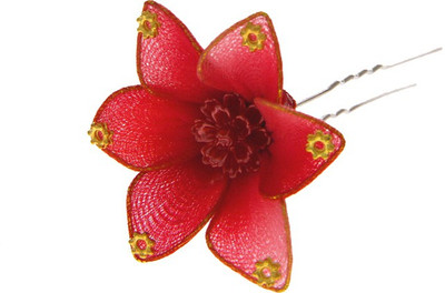 

Anuradha Art Jewellery Brooch Pin Hair Pin(Red)