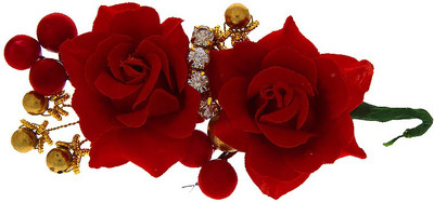 

Anuradha Art Jewellery Brooch Pin Hair Pin(Red)