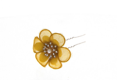

Anuradha Art Jewellery Brooch Pin Hair Pin(Yellow)