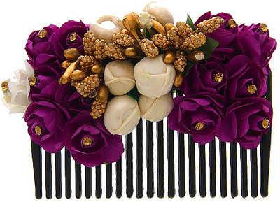 

Anuradha Art Jewellery Brooch Pin Hair Pin(Purple)
