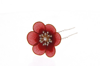 

Anuradha Art Jewellery Brooch Pin Hair Pin(Red)