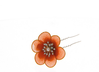 

Anuradha Art Jewellery Brooch Pin Hair Pin(Orange)