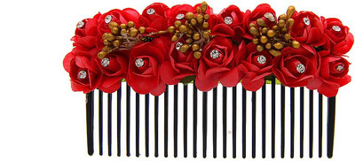 Anuradha Art Jewellery Brooch Pin Hair Pin(Pink)