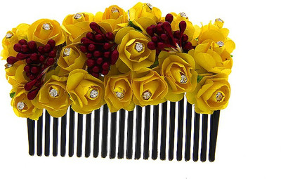 

Anuradha Art Jewellery Brooch Pin Hair Pin(Yellow)