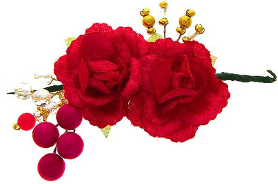 

Anuradha Art Jewellery Brooch Pin Hair Pin(Pink)