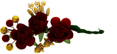 

Anuradha Art Jewellery Brooch Pin Hair Pin(Red)
