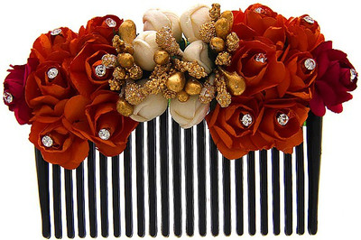 

Anuradha Art Jewellery Brooch Pin Hair Pin(Red)