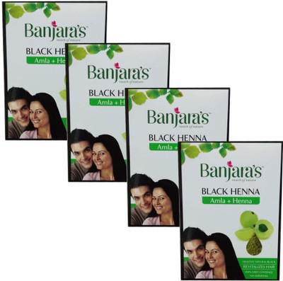 

Banjara's Black Henna Amla+Henna (Pack of 4) Hair Color(Black)