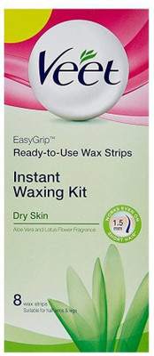 

Veet Waxing Strips for Dry Skin Strips(8 Strips, Set of 5)