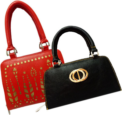 

landloper Hand-held Bag(Black, Red)