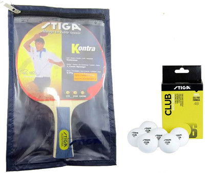 Stiga Table Tennis (1 Racquet), (1 Cover), (Club 40+ "6 ball") Table Tennis Kit