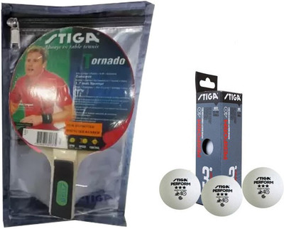 Stiga Tornado Table Tennis (1 Racquet), (1 Cover), (Perform 40+ "3 balls") Table Tennis Kit