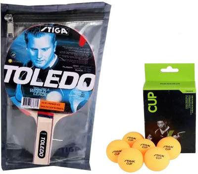 

Stiga Toledo Table Tennis (1 Racquet), (1 Cover), (Cup "3 balls ") Table Tennis Kit