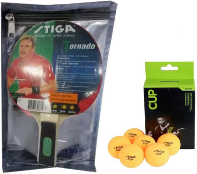 

Stiga Tornado Table Tennis (1 Racquet), (1 Cover), (Cup "6 balls") Table Tennis Kit