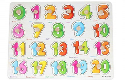 

Kalaplanet Wooden Numbers (1-20) With Knob(Multicolor)