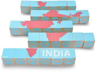 

Shumee Wooden Learning Toy-India Blocks Puzzle (4 Years+) - Geography & Culture(Multicolor)