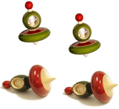 

Kalaplanet Wooden Top with Thread - Set of 4(Multicolor)