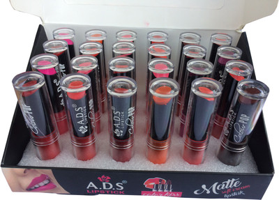 

ADS Matte Soft Cream Lipstick Perfect Match (pack of 24)(Multi)