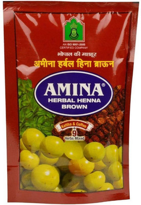 

Amina herbal heena 750gm (pack of 5) with 150gm each packet brown Natural Mehendi(Pack of 5)