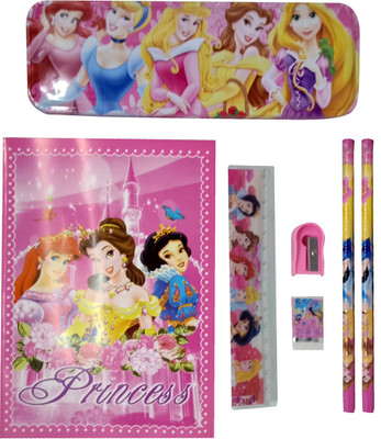 

BOXO Pencil box Pencil Kit Art Plastic Pencil Box(Set of 7, Pink)