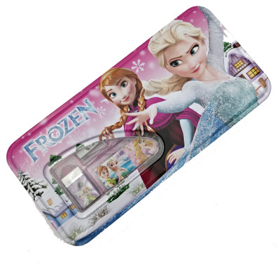 

Qzark pencil box Frozen Art Metal Pencil Box(Set of 1, Pink)