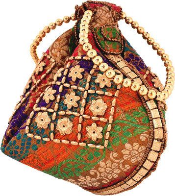 

FynestFirst Handmade Designer Rajasthani Potli Bag Potli(Multicolor)