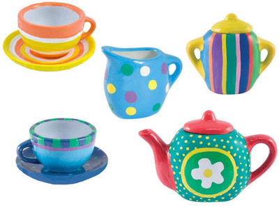Webby DIY Kitchen Ceramic Tea Set for Kids