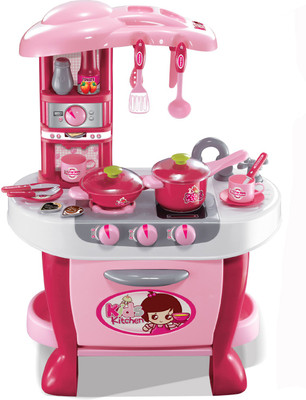 

ICE TREE Little Chef Kids Kitchen Play Set with Light & Sound Cooking Kitchen Set Play Toy 31 pcs