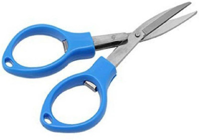

PELO Stainless Steel Pocket Size Body Folding Scissor For Women, Traveling Scissors For Purse, Home Use Scissors, Pack Of 1 Scissors(Set of 1, Blue)