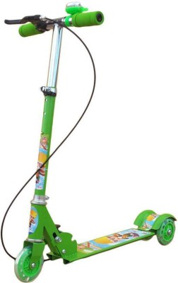 

skyler Kids Foldable 3 Wheel Scooter Cycle with Bell and Hand Brake Manual Scooter Scooter Scooter(Green)